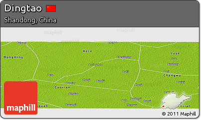 Physical Panoramic Map of Dingtao