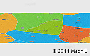Physical Panoramic Map of Dingtao, political outside