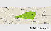 Physical Panoramic Map of Dingtao, shaded relief outside