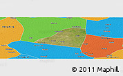Satellite Panoramic Map of Dingtao, political outside