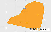 Political Simple Map of Dingtao, single color outside