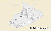Classic Style 3D Map of Feixian, single color outside