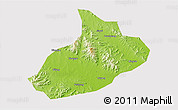 Physical 3D Map of Feixian, cropped outside