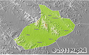 Physical 3D Map of Feixian, desaturated