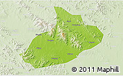 Physical 3D Map of Feixian, lighten