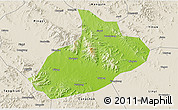 Physical 3D Map of Feixian, shaded relief outside