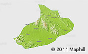 Physical 3D Map of Feixian, single color outside