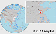 Gray Location Map of Feixian