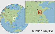 Savanna Style Location Map of Feixian