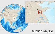 Shaded Relief Location Map of Feixian