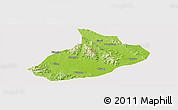 Physical Panoramic Map of Feixian, cropped outside