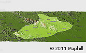 Physical Panoramic Map of Feixian, darken