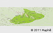 Physical Panoramic Map of Feixian, lighten