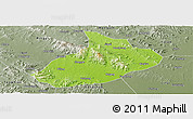 Physical Panoramic Map of Feixian, semi-desaturated