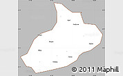 Gray Simple Map of Feixian, cropped outside