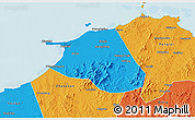 Political 3D Map of Huang Xian