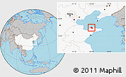 Gray Location Map of Huang Xian, highlighted country