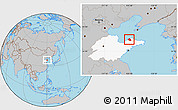 Gray Location Map of Huang Xian, highlighted parent region