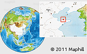 Physical Location Map of Huang Xian, highlighted country