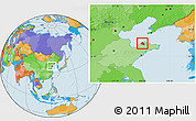 Political Location Map of Huang Xian