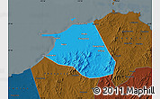 Political Map of Huang Xian, darken
