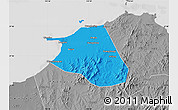 Political Map of Huang Xian, desaturated
