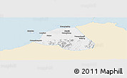 Classic Style Panoramic Map of Huang Xian, single color outside