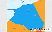 Political Simple Map of Huang Xian