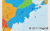 Political 3D Map of Jiaonan