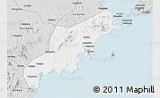 Silver Style 3D Map of Jiaonan