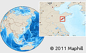 Shaded Relief Location Map of Jiaonan