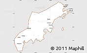 Classic Style Simple Map of Jiaonan, cropped outside