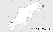 Silver Style Simple Map of Jiaonan, cropped outside