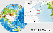 Physical Location Map of Jimo, highlighted country
