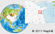 Physical Location Map of Junan, highlighted country