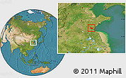 Satellite Location Map of Junan