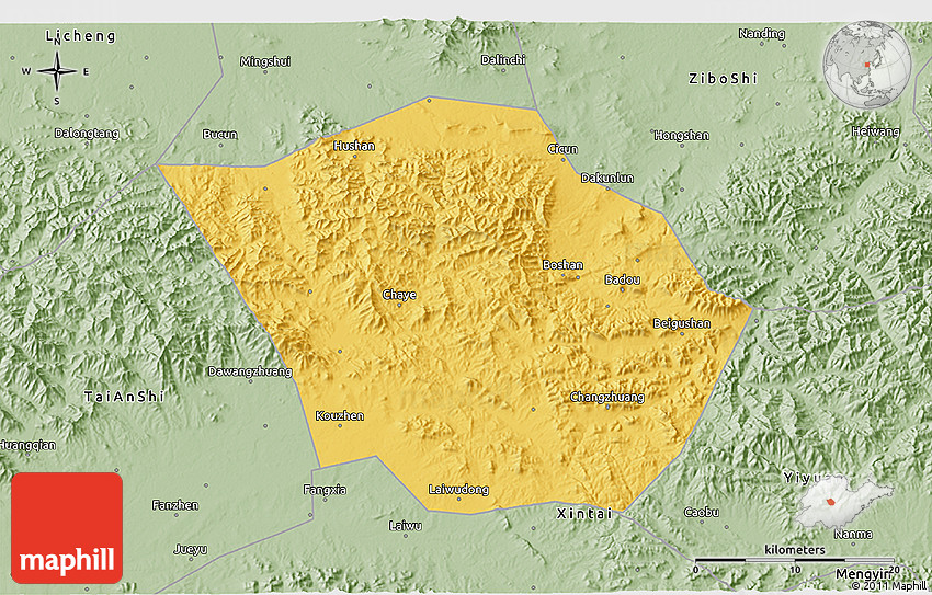 Savanna Style 3D Map of Laiwu