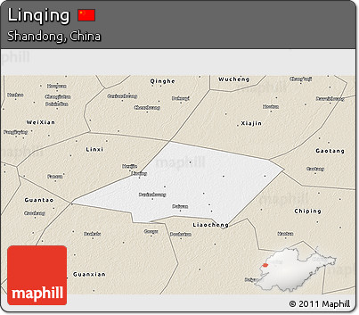 Classic Style 3D Map of Linqing