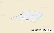 Classic Style 3D Map of Linqing, single color outside