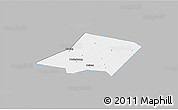 Gray 3D Map of Linqing, single color outside