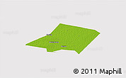 Physical 3D Map of Linqing, cropped outside