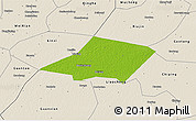 Physical 3D Map of Linqing, shaded relief outside