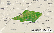 Satellite 3D Map of Linqing, shaded relief outside