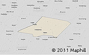 Shaded Relief 3D Map of Linqing, desaturated