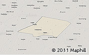 Shaded Relief 3D Map of Linqing, semi-desaturated