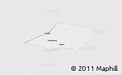 Silver Style 3D Map of Linqing, single color outside