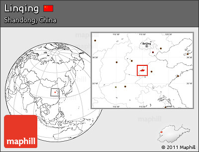 Blank Location Map of Linqing