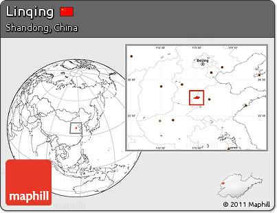 Blank Location Map of Linqing