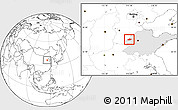 Blank Location Map of Linqing, highlighted parent region