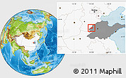 Physical Location Map of Linqing, highlighted country, highlighted parent region